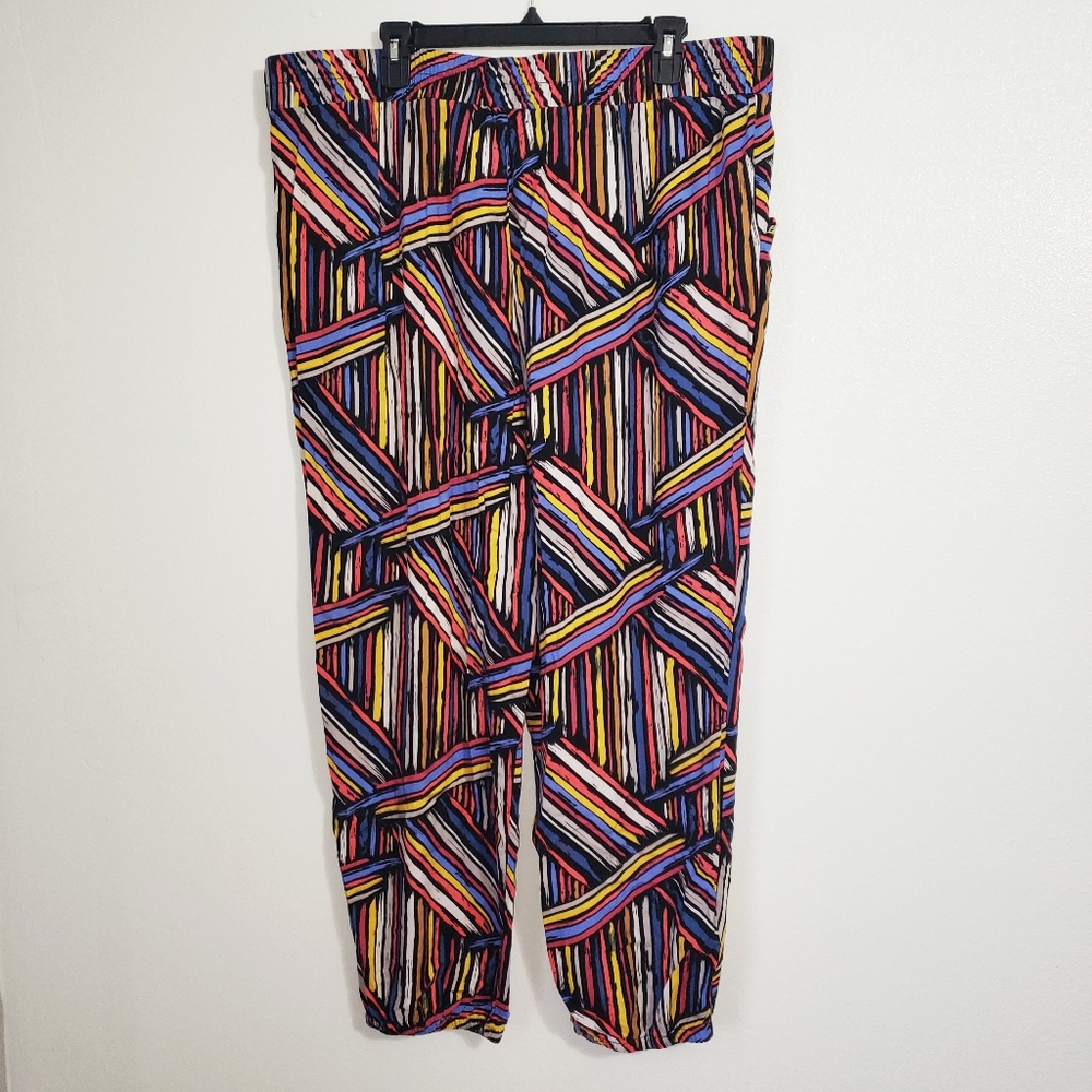 Forever 21+ Plus 3X Multicolor Print Pants